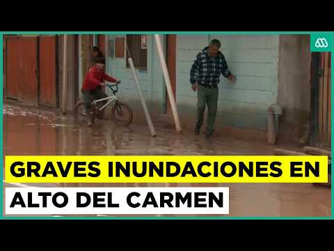 Intensa lluvia en la zona norte: calles anegadas en Alto Hospicio e inundaciones en Alto del Carmen