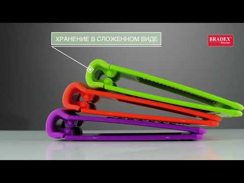 Видео Терка складная с ручкой, оранжевая TK 0395