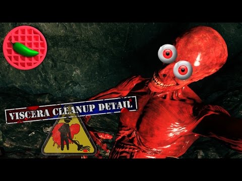 CTHULHU'S CLEANING CREW -- Let's Play Viscera Cleanup Detail (House of Horror DLC) (Co-op Gameplay)
