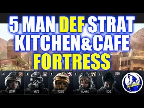 5 Man Strat- Fortress, Defending Kitchen & Cafeteria: Rainbow Six Siege Burnt Horizon