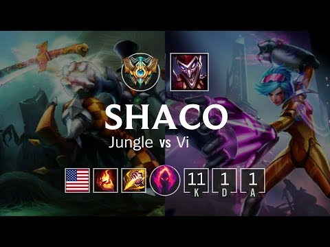 Shaco Jungle vs Vi - NA Challenger Patch 8.22