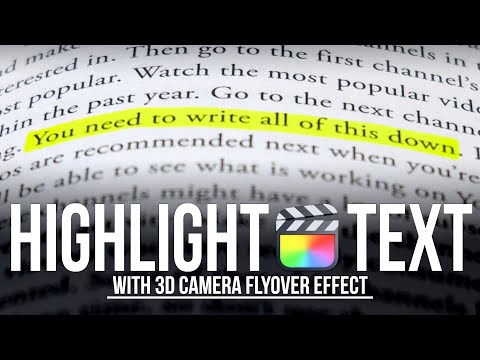 Highlighter Effect in Video | Highlight Text in FCP - NO PLUGINS NEEDED