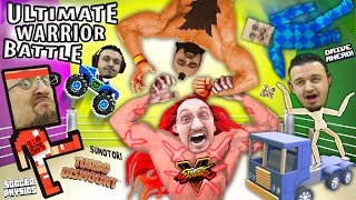 ULTIMATE WARRIOR CHALLENGE!  Duddy vs. Uncle Crusher! Turbo Dismount, Sumotori, Street Fighter + Mo'