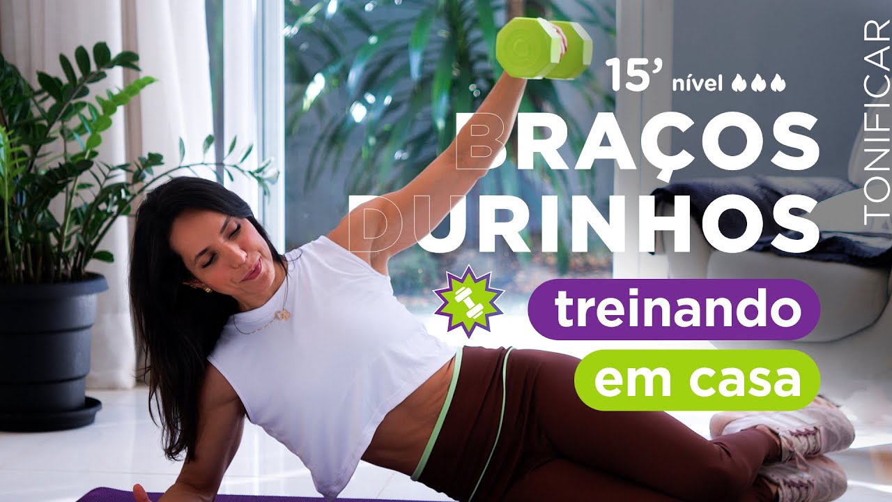 Braços firmes e durinhos treinando em casa - Carol Borba