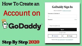 How to create account in Godaddy, setup a new account on Godaddy, Step by Step, 2020