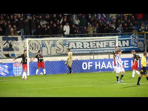 Doelpunt in de bekerwedstrijd sc Heerenveen - Hollandia