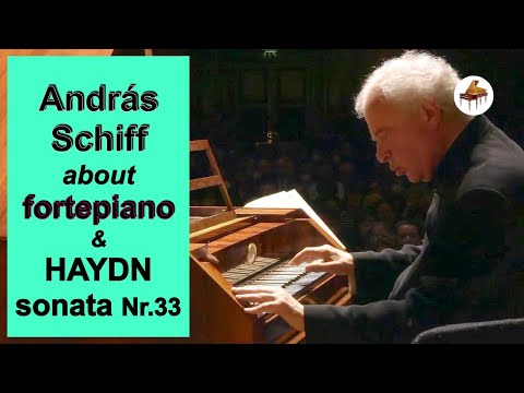 Andras Schiff talks about fortepiano  - playing Haydn Sonata Hob.XVI:20 mov.1 on McNulty Walter