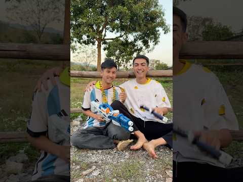 Messi want to share toys with Ronaldo #kindness #ronaldo #messi