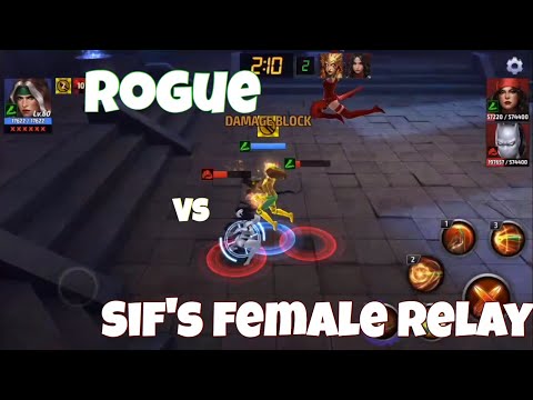 Rogue vs Sif Female Relay - Shadowland Floor 11 Solo | Marvel Future Fight