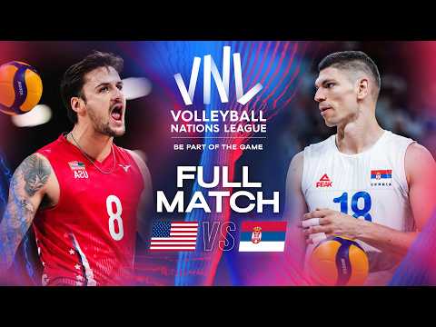 CRAZY Back-to-Back Aces from DeFalco! 😱🏐 USA vs. Serbia | VNL 2024 - Full Match | Week 2