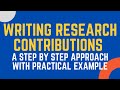 Writing Theoretical Contributions - A Step by Step Approach