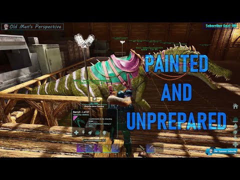 Ark Survival Ascended - The Island (EP140) - Baryonyx Saddle Painting & Swamp Cave Prep Fail!