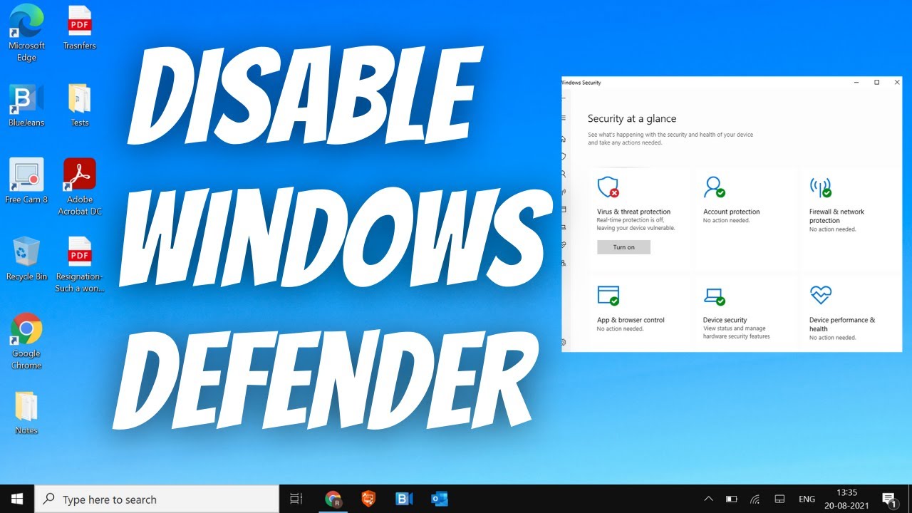 Why can't I turn off Windows Defender?