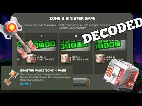 Zone 3 Sinister Safe Code and Sinister Vault Zone 4 Pass • Mcoc • Marvel Contest of Champions