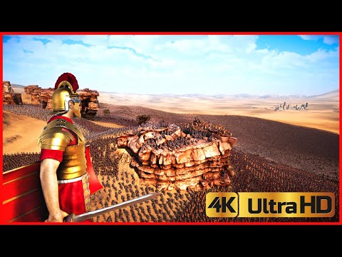 Roman legions stand against 200K ORCS&TROLLS in the canyon - Ultimate Epic Battle Simulator 2 UEBS 2
