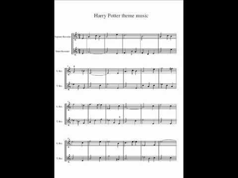 harry potter   recorder duet - with notes!