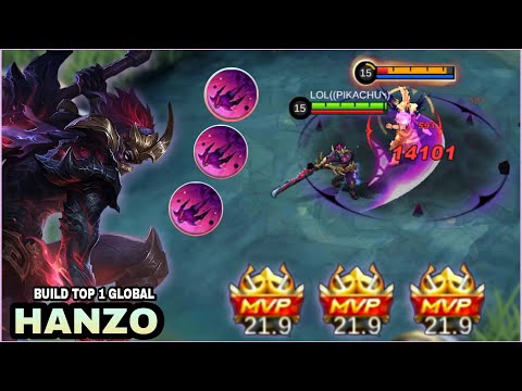 HANZO BEST BUILD 2022 | INSANE DAMAGE | BUILD TOP 1 GLOBAL HANZO | MLBB