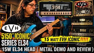 Video thumbnail for EVH 5150 Iconic Series 15W EL34 Head Guitar Amplifier ( Metal Demo and Review ) by Solomonic Demons
