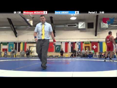 130 KG SF - Mindaugas Mizgaitis (LTU) vs David Arendt (USA)