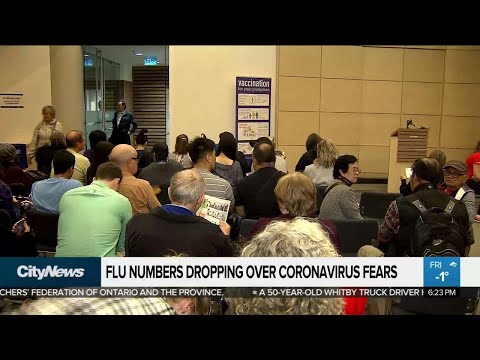 Coronavirus fears lead to dropping flu numbers