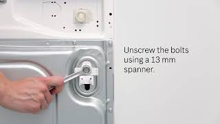 How to remove transport locks on a Bosch washing machine