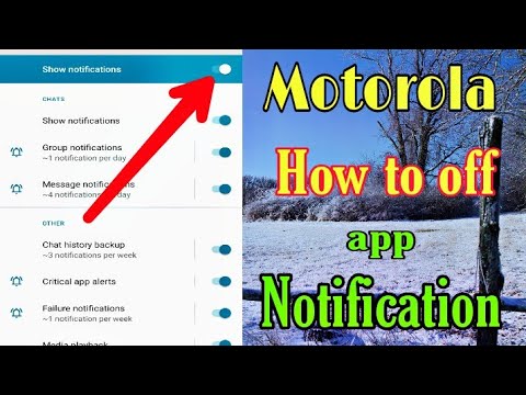 motorola notification off setting / how to off app notification