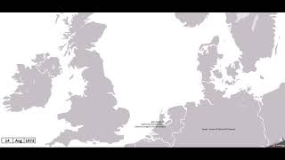 Timeline European Offshore Radio on a map (from 1July 1958 till 31 Dec