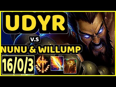 ARIBO (UDYR) vs NUNU & WILLUMP - 16/0/3 KDA JUNGLE GAMEPLAY - EUW Ranked GRANDMASTER