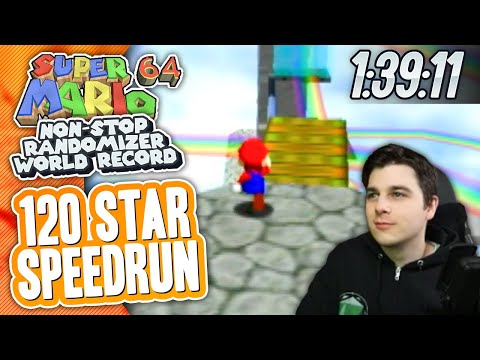 Super Mario 64 Randomizer 120 Star Speedrun in 1:39:11 (Non-Stop)