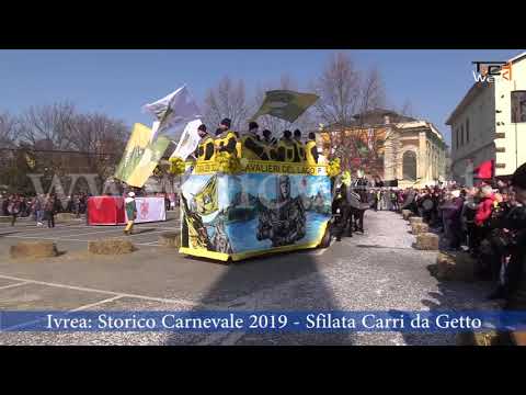 Ivrea: domenica 24 febbraio, Storico Carnevale di Ivrea, sfilata carri da getto