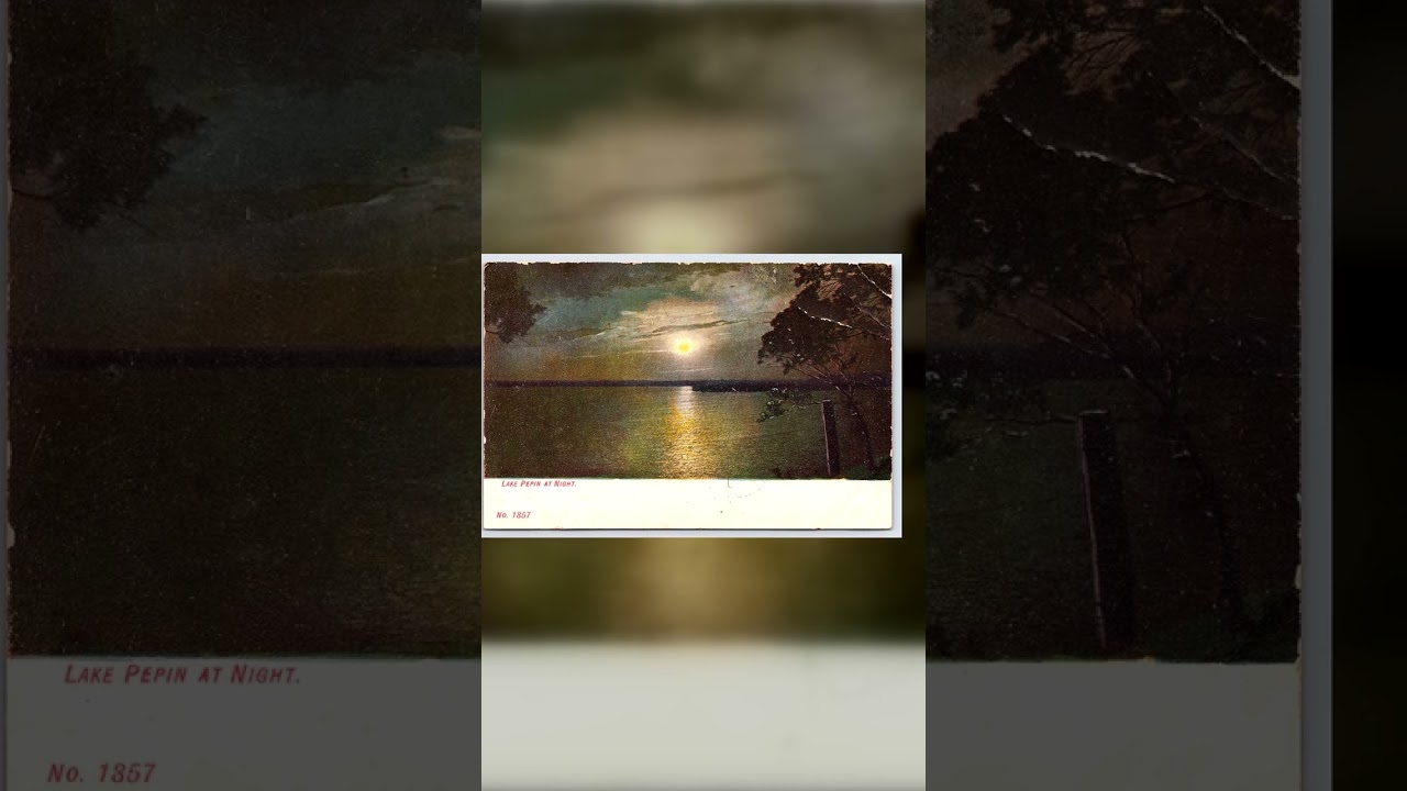Lake Pepin at Night, Divided Back Postcard, Early 1900s Video