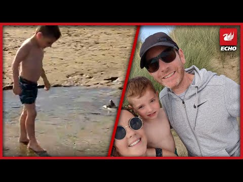 'Freaked out' mum watches as beach 'monster' waves at her son
