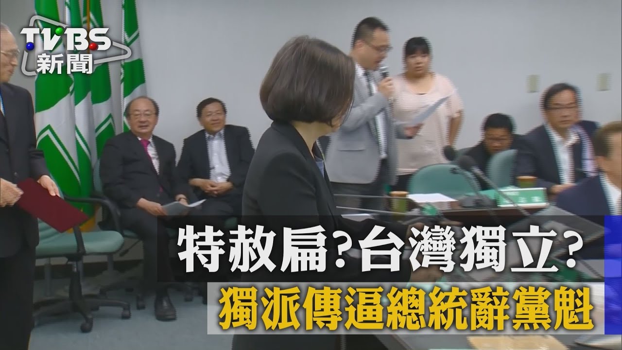 特赦扁?台灣獨立? 獨派傳逼總統辭黨魁