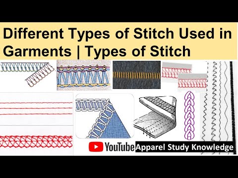 Different Types of Stitch Used in Garments | Types of Stitch | Types of Seam.