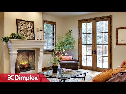 Dimplex Revillusion® 24" Built-In Traditional Firebox with Weathered Concrete Backer and Revillusion® Flame Technology, Electric (RBF24DLXWC)