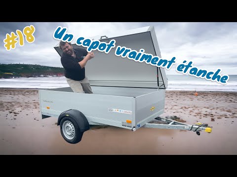 Remorque aluminium Humbaur - 251 x 133 cm - Ridelle de 500 mm et capot sécurisé - 1 essieu non freiné - PTAC : 750 kg - Référence K1 276 170 2000 2_5