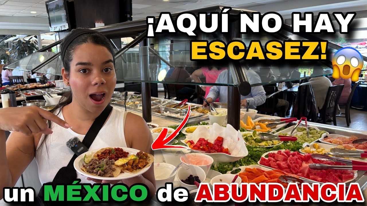 🇨🇺Cubana en un BUFFET en 🇲🇽 por PRIMERA VEZ¡Hay Demasiada COMIDA en MÉXICO 🇲🇽!