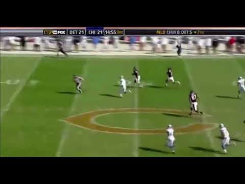 Johnny Knox scores his only kick return touchdown, against the lions in 2009