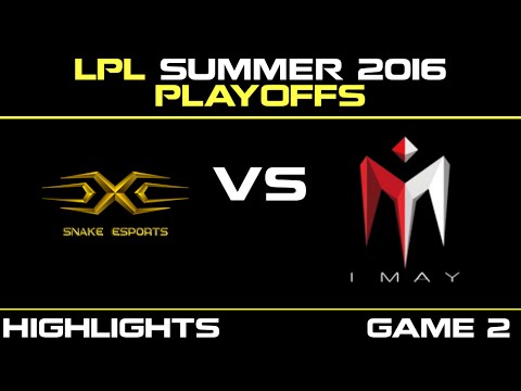 SS vs IM Game 2 Highlights Tencent LPL summer playoffs 2016 Snake Esports vs I MaY