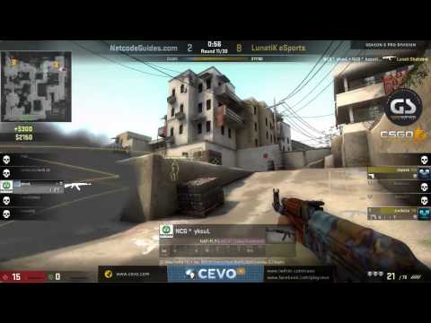 CEVO-Pro CS:GO Season 5: NetcodeGuides.com vs. LunatiK eSports - Week 1:2 on de_dust2