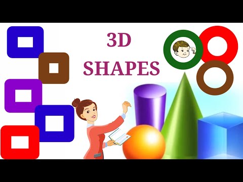 Learn About Shapes, Faces, Edges and Vertices - 3D Shapes | Basic Geometry for Kids |