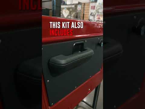 Steel Door Panels with Matte Carbon Fiber Look (pair), 68-77 Ford Bronco