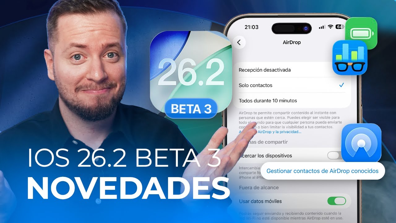 iOS 26.2 Beta 3: Novedades en AirDrop y ¿adiós problemas en CarPlay?