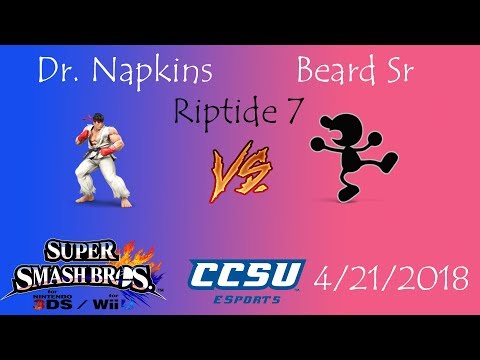 Riptide 7 CCSU Smash 4 - (Grand Finals) Dr. Napkins (Ryu) vs Beard Sr (Mr Game & Watch)