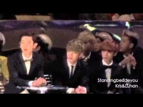 Exo watching 2NE1 perf - MAMA 2013
