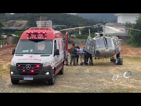 Transporte aeromédico Águia 07 #pmsc #samu em São João Batista SC