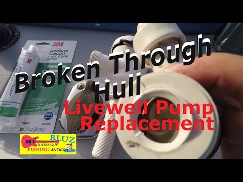 Remove a thru hull - Livewell Pump replacement - 3M 5200 - Boat repair