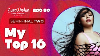 🇨🇭 Eurovision 2025 - Semi Final 2 | My Top 16