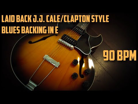 Laid Back Blues Backing Track in the Style of J.J. Cale/Clapton in E