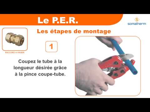 Raccorder du PER avec des raccords à compression